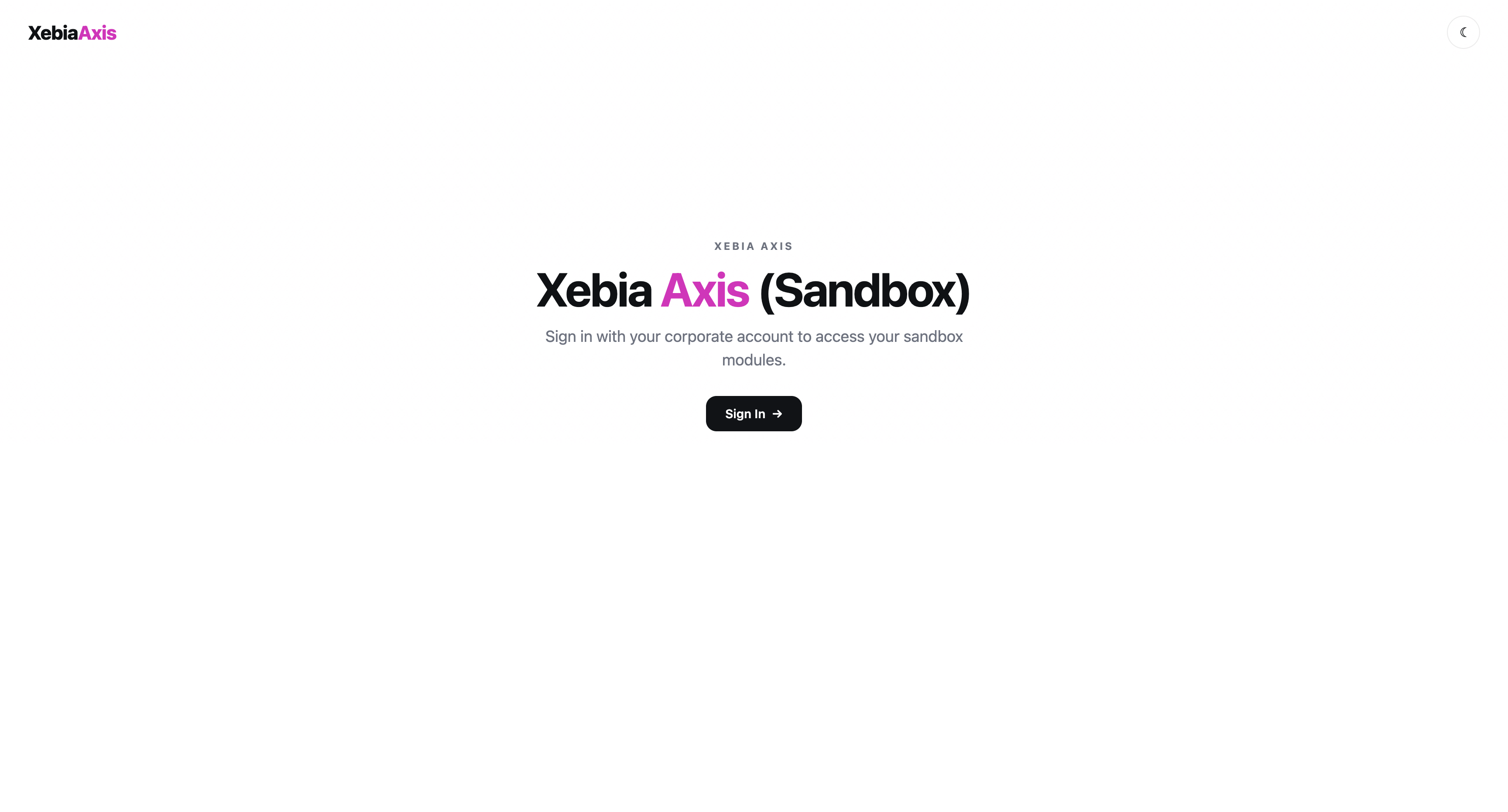 Sign-in page